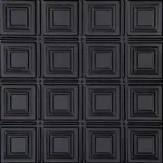 FROM PLAIN Ceiling Tiles 24.25"W Commercial Faux Tin Square Case Satin Black