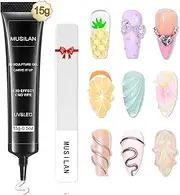 MUSILAN 3D Sculpting Gel Art Design for Nail Art Designs DIY Clear Builder Gel Craving Sculpting Molding for Nail Polish Painting Nail Drawing Decoration Manicure Gems Diamond Jewelry