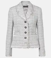 [Dolce & Gabbana] Dolce & Gabbana Lamé bouclé jacket AU 18 grey