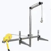 Manual winch 10/25mLifting Tool Folding Crane Lifting Bracket Manual Winch Assembly Air Conditioner Lifting Machine Cable Puller(Ordinary style 10M)