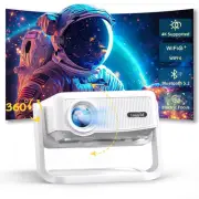 Projector with WiFi and Bluetooth,Mini-Projector: [550 ANSI & 360°Adjustable-...