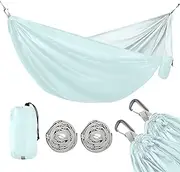Light Blue Solid Color Pure Plain 330lb Capacity Outdoor Hammocks Portable Hammock for Patio Backyard Lounge Base accesorios para campamento