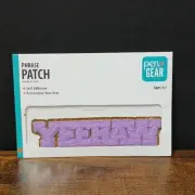 YEEHAW PURPLE WITH GOLD TRIM SELF ADHESIVE STICKER PATCH