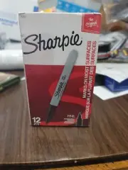 (2) Sharpie 30001 Fine Tip Permanent Markers, Black - 12 Count TOTAL 24