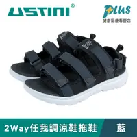 在飛比找蝦皮商城優惠-USTINI我挺你健康鞋 2Way任我調涼鞋拖鞋 藍 (涼拖