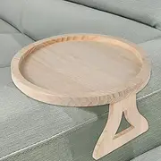 Sofa Armrest Tray, Foldable Natural Pine Couch Arm Tray, Couch Arm Tray Table for Small Spaces, Stable Sofa Arm Table for Eating and Drink Table