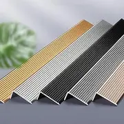 3PCS L Shape Corner Protector Profile, Aluminum Stair Profile, Exterior Interior Stair Nosing Stair Profile, Exterior Garden Stair Nosing Stair Profile-Gold||40x20MM