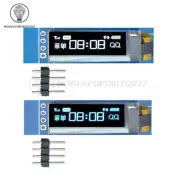 0.91" IIC I2C SPI 128x32 White/Blue OLED LCD Display Module GND VCC SCL SDA
