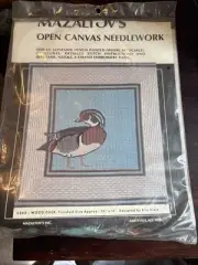 NEW Mazaltov's Open Canvas Needlework Kit ~WOOD DUCK~