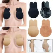 Womens Push Up Bra Invisible Strapless Backless Silicone Stick On Adhesive Bra