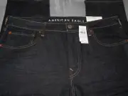 NEW AMERICAN EAGLE 38 x 34 jeans blue SLIM STRAIGHT NE(X)T LEVEL FLEX stretch