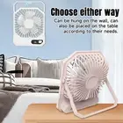 Rechargeable Fan Usb Compact Desk with 3 Speed Settings Portable Mini
