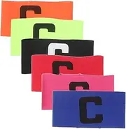 Totority 6 Pack Soccer Captain Arm Bands Soft Elastic Wristbands for Football Basketball Sport Arm Bands