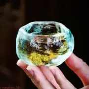 Sky Blue Glass Tea Cup Frozen Braised Tea Cup Shangshen Cup Kungfu Tea Set