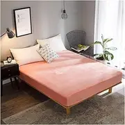 [BoNene] Queen Sheets Fitted Sheet for Winter Wine Color Warmer Soft Flannel Bed Sheet with Elastic Queen King Single Size Coral Fleece Bed Sheet Queen Sheet Set (Color : Type 10, Size : 180cmx200cmx25)