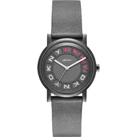在飛比找momo購物網優惠-【DKNY】紐約派對都會手錶-灰黑x桃紅/34mm(NY23