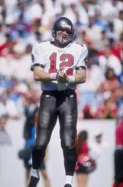 Trent Dilfer of the Tampa Bay Buccaneers in action 1997 Old Photo 1
