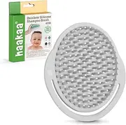 haakaa Silicone Shampoo Brush - Soft Cradle Cap Brush Comb | Hair Scalp Massager, Soft Bristles for Newborns & Toddlers,Ideal Baby Registry Gift - 1pk