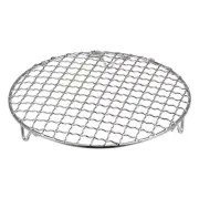 Round Cooking Rack 7.5-inch Stainless Steel Cross Wire Barbecue Grill with Legs