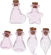 6pcs Mini Glass Wishing Bottles with Cork Cute Tiny Drift Bottles for DIY Candy Perfume Decoration Glass Cork for Organizing Items