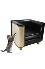 Cat Scratch Furniture Protector from Cat Scratching Couch Arm Right Dark gray