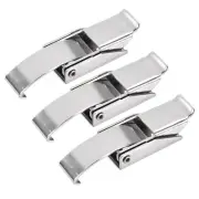 2.87-inch SUS304 Stainless Steel Draw Toggle Latch with Spring-steel Hook, 3 Pcs