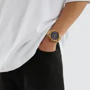 [Nixon] Sentry Chrono Watch Gold/Blue Sunray