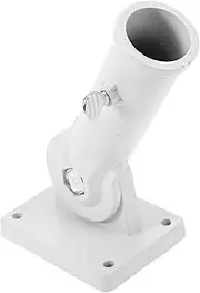 YARNOW Adjustable Metal Flagpole Bracket Holder Wall Mounted Flag Holder for Outdoor and Indoor Use Durable Flagpole Mounting Base for Gardens Courtyards and Festivals