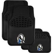 AFL Floor Mats - Collingwood, Combo Rubber/Carpet, Black, Set Of 4