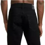 True Religion Men's Geno Slim Fit Stretch Jeans in Body Rinse Black