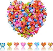 300Pcs Heart Mini Erasers for Kids Girls, Small Cute Pencil Erasers Bulk for Valentines Day Gifts Back to School Gift Classroom School Rewards Party Favors