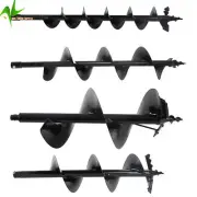 Post Hole Digger Earth Auger Ground Drill bit 100mm 150mm 200mm 300mm w/ Blades