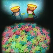 100 Wall Glow In The Dark Stars Stickers Kids Bedroom Nursery Room Ceiling Decor