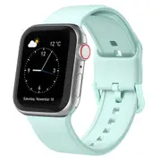 For Apple Watch Series 5,40-mm Case,Pin Buckle Silicone Watch Band,Mint Green