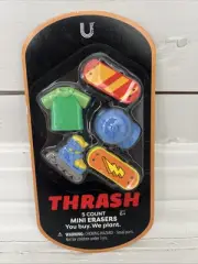 Skateboard Rollerblade Thrash Cool 5CT MINI Pencil Eraser Set Ustyle (T115)