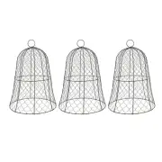 10 Packs Black Chicken Wire Cloche Cover Strong Bell Shape Design For Secure Pla