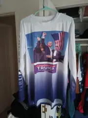 Men's XL Donald Trump Maga Polyester & Spandex Long Sleeve Shirt New With Tags