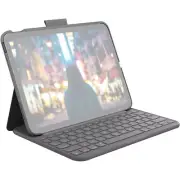 Logitech Slim Folio Bluetooth Keyboard Case for 10.9" iPad 10th Gen -Oxford Gray