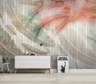 3D Abstract Feather Wallpaper Wall Mural Removable Self-adhesive 184