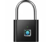 Fingerprint Padlock, Smart Fingerprint Lock USB Charge, Zinc Alloy Padlock Lock, Keyless Padlock for Gym, Door, Luggage, Suitcase, School