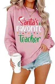 [Geerta] Teacher Shirt Funny Xmas Teacher Shirts for Women Christmas Teacher Sweatshirt
