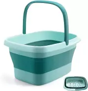 Foldable Collapsible Foot Bath Foot Soak Tub with Handle, Foot Bath with Foot Ma