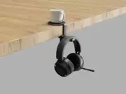 Industrial Headphone Holder With Coaster