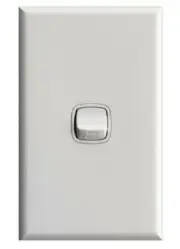 HPM EXCEL 1-GANG ROCKER SWITCH 10A 240V 2-Way Vertical, Flush Mount GLOSS WHITE