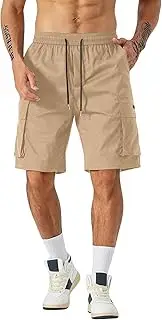 [Generic] Sport Shorts Mens Joggers Bottoms Open Golf for Men White Cargo Zipped Pockets Work Trousers with Knee Pads in Walking Waist Wide Leg Linen Slim Jeans Regular Fit Custom Name Elasticated