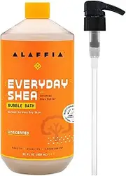 Alaffia - Deep Moisture Bubble Bath with Shea Butter & Yam Leaf Normal to Vey Dry Skin Unscented - 32 oz.
