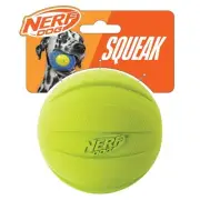 Nerf Dog Rubber Ball Dog Toy with Squeaker, Lightweight, Durable and Water Re...