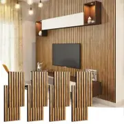 Acoustic Wood Slat Panels for Wall and Ceiling, 8 23.62"x11.22”/8PCS- Zebrawood
