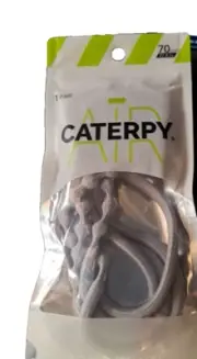 Caterpy No-Tie Shoelaces Gray 27.5" Std Air Ultimate Elastic 70-76GR Japan NEW