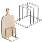 Stainless Steel Pot Lid Stand Space Saving Dish Drying Rack Baking Sheet